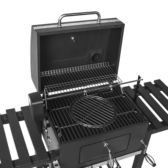 Top Quality Barbeque Charcoal Barrel BBQ Grill Outdoor Germany Barbecue Grill Machine with Wheels