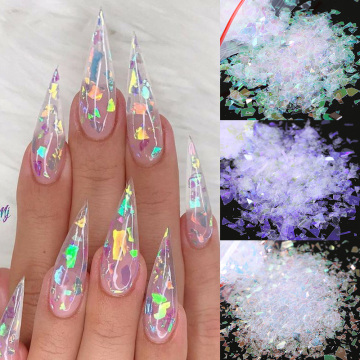 1 Bag Nail Art Colorful Flakes Holographics Irregluar Nail Sequins Decoration Design Sticker Symphony bags with sequins