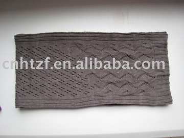 pointelle knitted scarf