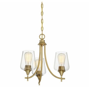 Modern Minimalist Metal Chandelier with Clear Glass Shades for Home LED Lighting