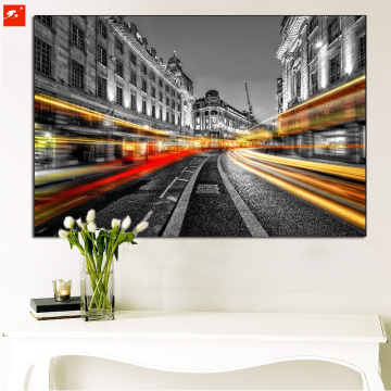 Black and White Downtown Wall Art Painting
