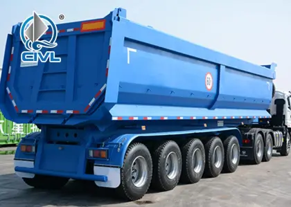 HYVA Hydraulic Cylinder U Shape Dump Tipper Trailer