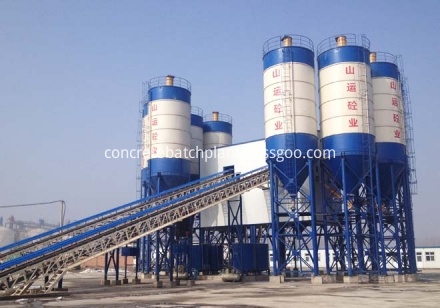 stationary concrete batching plant