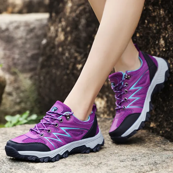 Women Hiking Shoes Ladies Slip-resistant Breathable Walking Trekking Mountain Shoes Girls Shockproof Sneakers Climbing Footwear