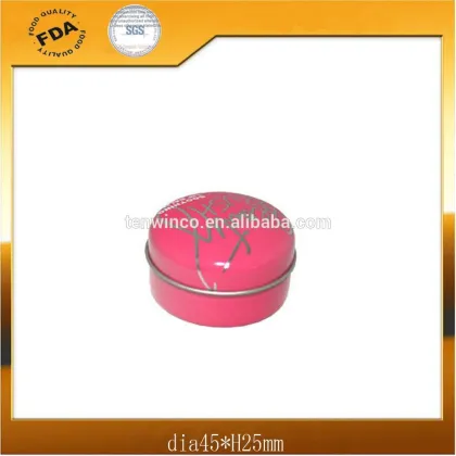 Round Lip Balm Cosmetics Tin Box