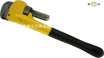 18'' hardness jaw heavy duty pipe wrench, plastic handle
