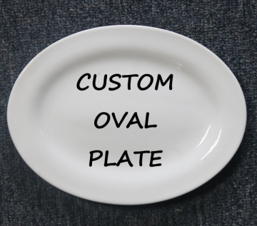 Porcellana in ceramica personalizzata in porcellana porcellana ovale di porcellana per ristorante hotel