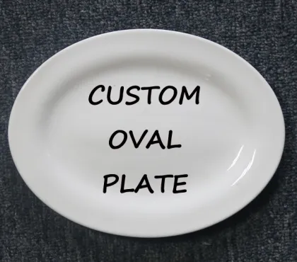 Custom Ceramic Porcelain Fine Bone China Oval Plate Dish For Restaurant Hotel