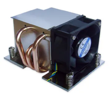 Zipped aluminum heatsink copper heat pipes power fan