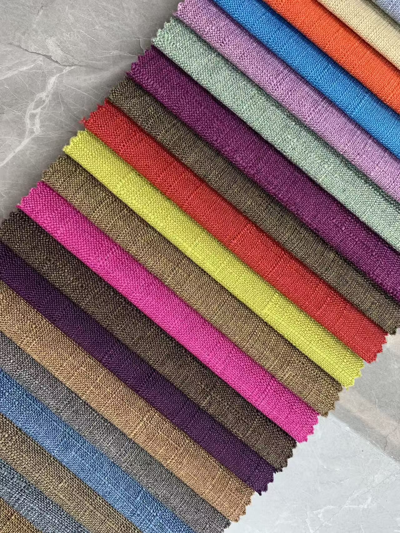 Natural striped Linen Fabric for Sofa