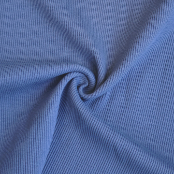 Tela de algodón spandex de algodón resistente al desgaste personalizado con puño y collar de costilla