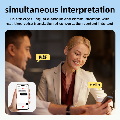 Ear Clip Wireless Ai Translator Earbuds with ANC
