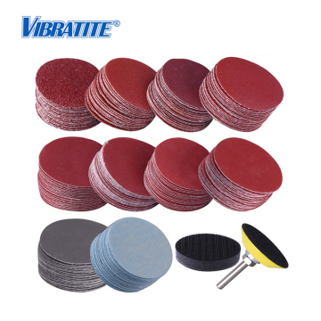 200Pcs 50mm Hook and Loop Sanding Discs with Polishing Pads and Shank for Rotary Tools