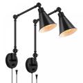 Industrial Dimmable Adjustable Black Wall Sconce