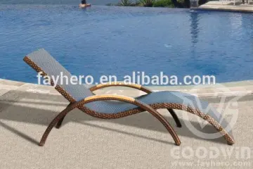 GW3151-L1 simple design outdoor furniture AL frame PE rattan sun lounge