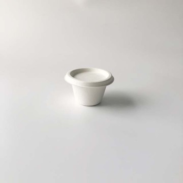 Couvercle de la bagasse pour tasses de sauce 4 oz