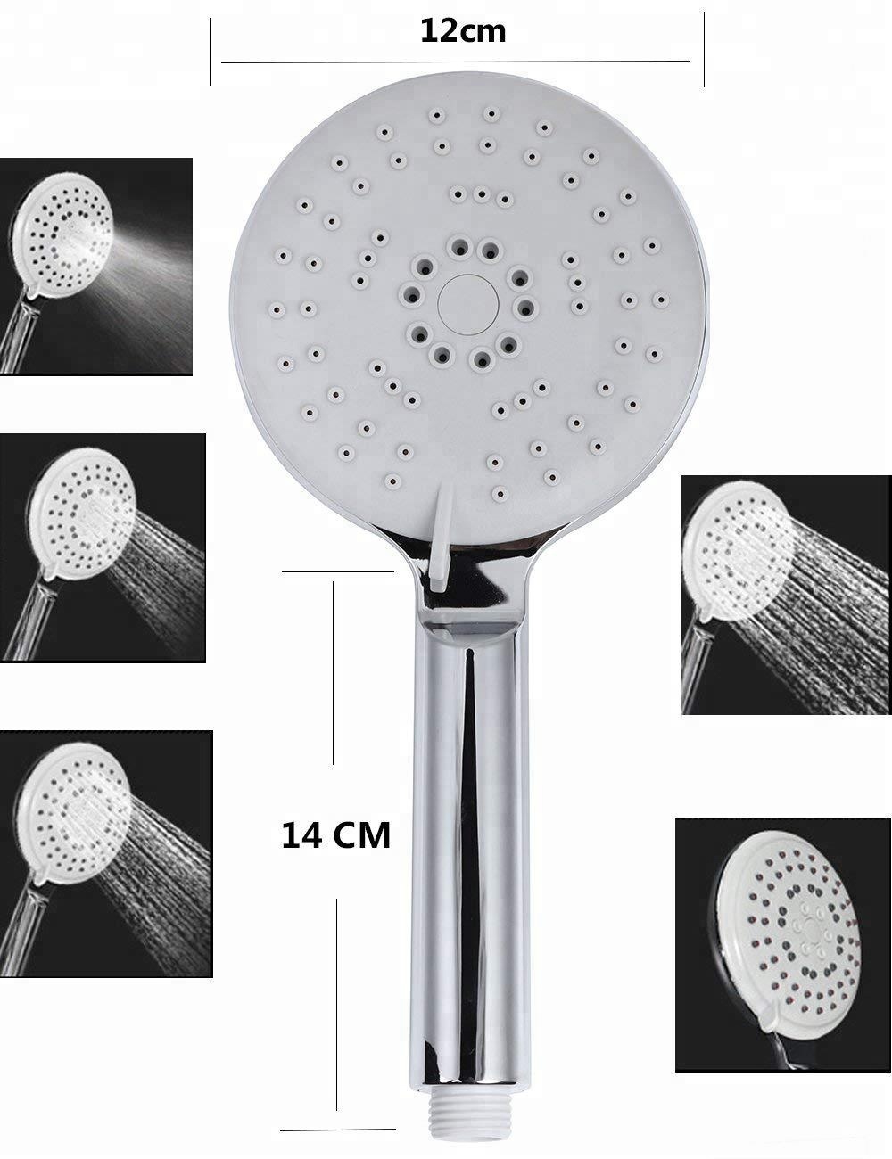 abs five functions chrome shower head