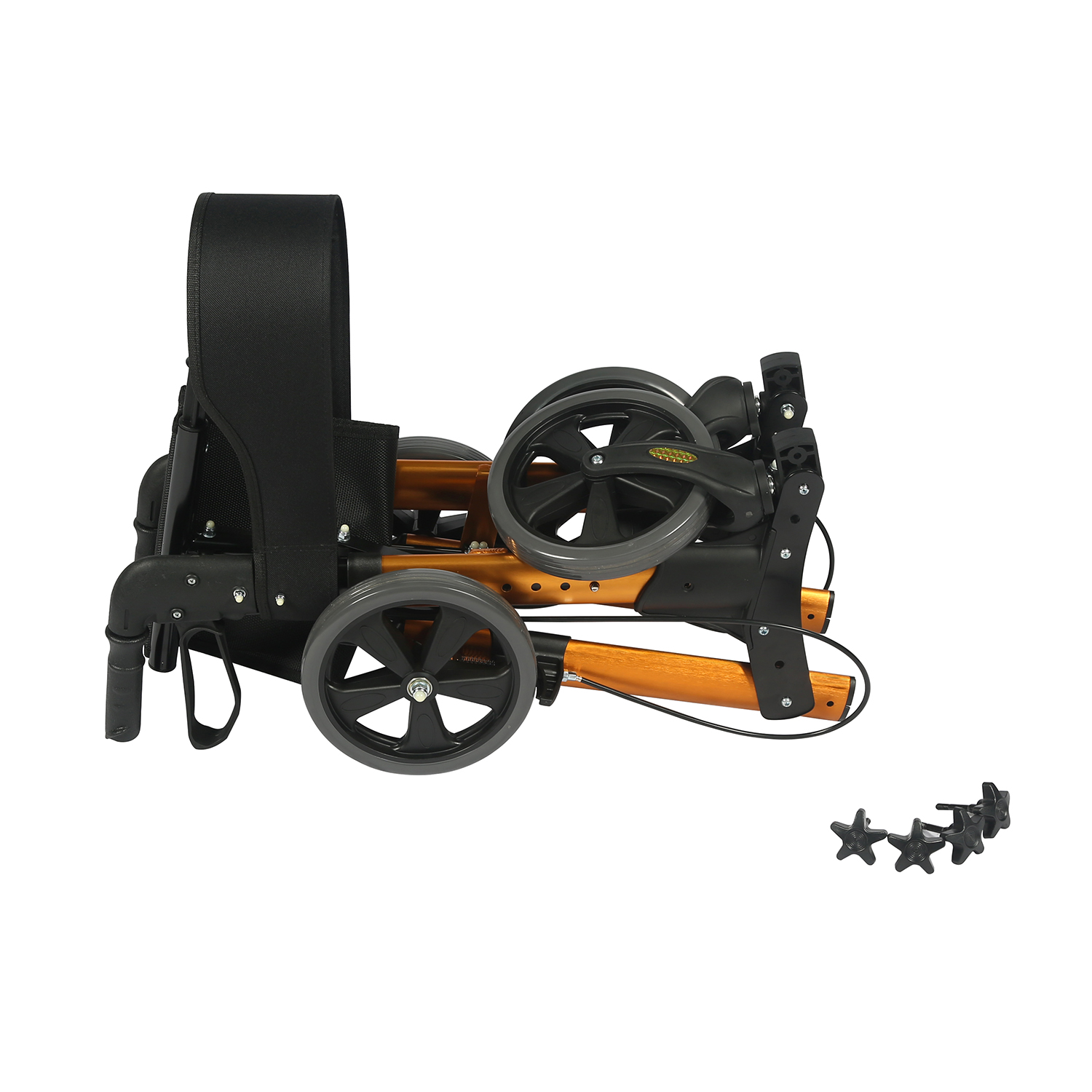 Tonia Rollator Rollador de 4 ruedas plegable de aluminio de alta calidad con asiento