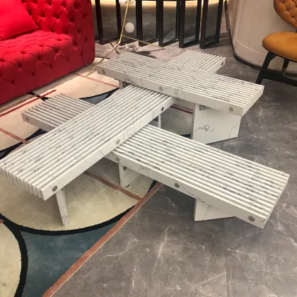 New marble dining table