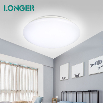 Modern Round LED Ceiling Light with Microwave Sensor for Emergency