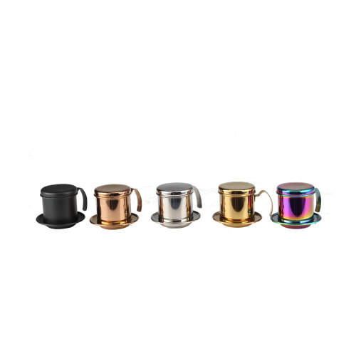 Colorful Stainless Steel Vietnamese Coffee Drip Filter Maker