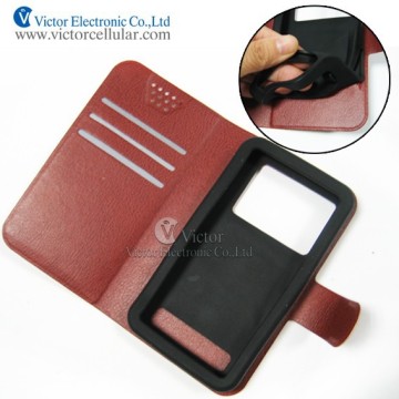 universal leather case for cell phone funda de piel universal
