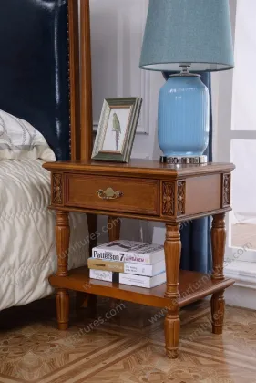 Wooden bedroom furniture bedside table