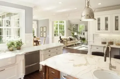 Light gray home decoration quartz stone countertop