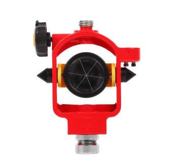ADS106 Mini Survey Prism Set: Red Color, 3 Poles & Rod, 0/30mm for Total Station Equipment