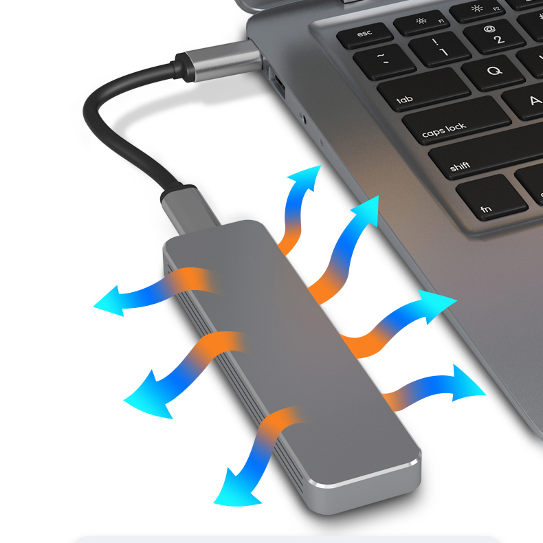 Protocole double Protocole M2 Case SSD 2TB NVME Boîtier