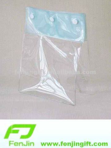 clear pvc toiletry bag with botton