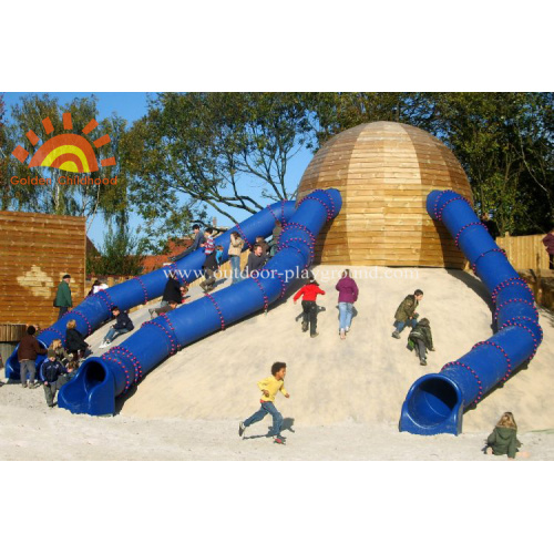 Playground Large Climbing Straight Tube Slide