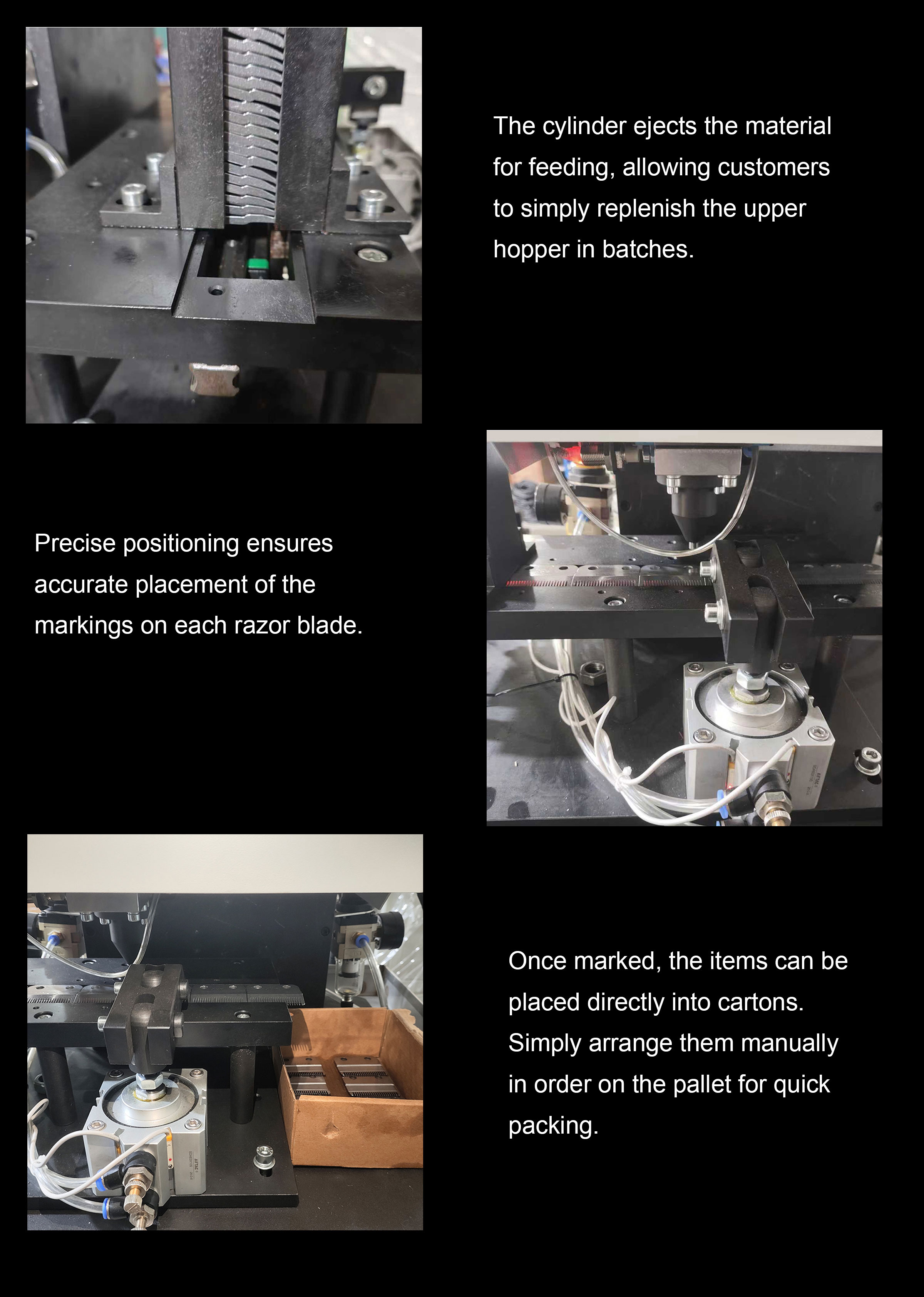 Auto Loading Scribing Machine for Guide Combs and Razor Blades
