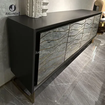 Modern Gold Wooden Metal Cupboard Designs for Bedrooms and Living Rooms with Drawers and Doors