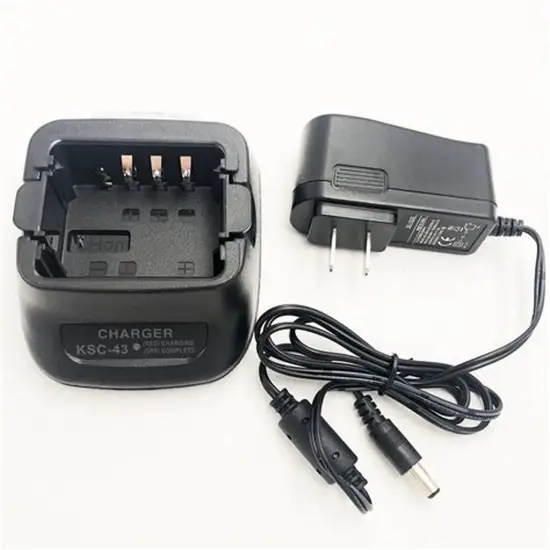 KSC43 Desktop Quick Battery Charger Tray Adapter for Kenwood Batteries KNB-29N KNB45L KNB-53N KNB-63L KNB-65L