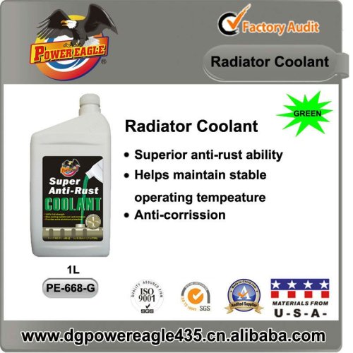 Power Eagle Radiator Coolant, Anti Freeze Fluid, Engine Coolant, High
