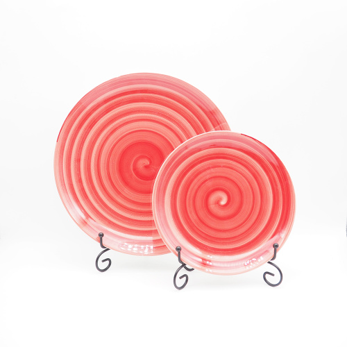 ポーランドの素朴な磁器プレーン皿プレートディナーウェアセット