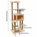 Modern Eco-Friendly Cat Tree Tower Large Indoor Climbing Frame Wooden Cat Scratcher Luxury Apartment Multi-Layer Stable Carton