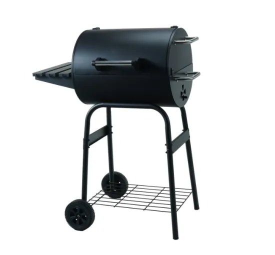 Garden Heavy Duty Barbecue Barrel Grill charcoal Barbeque Smoker Trolley Oil Drum Bbq with firebowl drawer