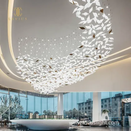 Light luxury villa restaurant chandelier white creative chandelier villa chandelier