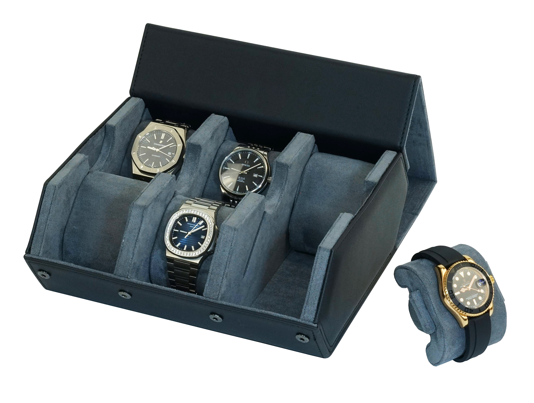 New cross cowhide eight piece watch storage box
