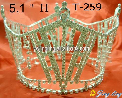 Fashion New Design Crown Full Round Pageant Tiara