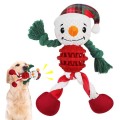 Jouets de Noël pour chiens avec des rennes de Santa, un bonhomme de neige, un chiot durable mâter les jouets durs pour les grands petits animaux de compagnie moyens chiens