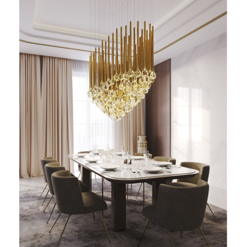 Projet personnalisé Big Chandeliers Verre de luxe