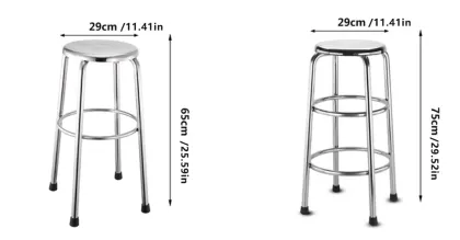 A chair made of stainless steel