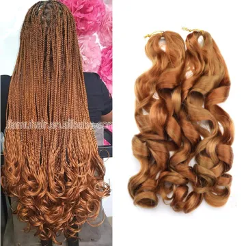ocean wave braiding hair 20 inch wavy synthetic crochet hair french curly braids extensions blonde crochet hair french curl