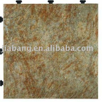 Sltae stone dekcing tiles with PE plastic base
