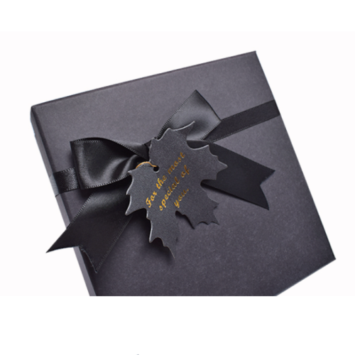 Custom logo black luxury decorative cardboard cosmetic box