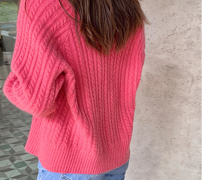 Women's twist flower short cardigan