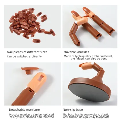 Flexible Prosthetic Display Holder for Acrylic Nail Practice